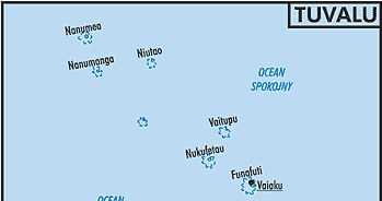 Mapa państwa Tuvalu /Encyklopedia Internautica