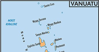 Mapa państwa Vanatu /Encyklopedia Internautica