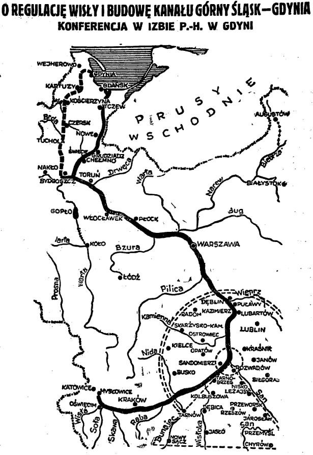 Mapa planowanych inwestycji dla transportu śródlądowego /Archiwum Tomasza Basarabowicza