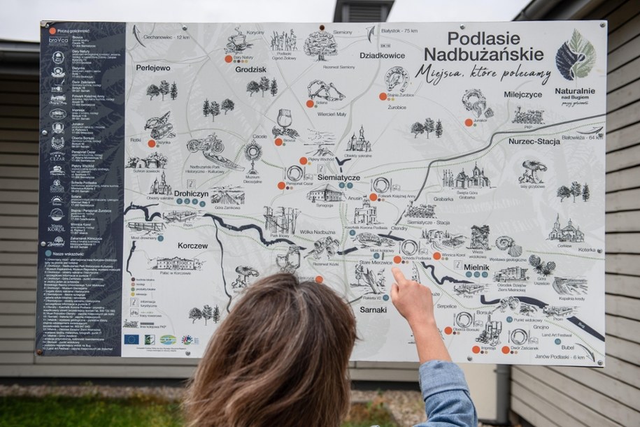 Mapa Podlasia Nadbużańskiego /Wojtek Jargiło /PAP