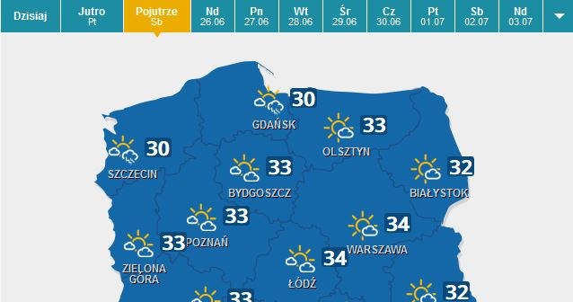 Mapa pogodowa /INTERIA.PL
