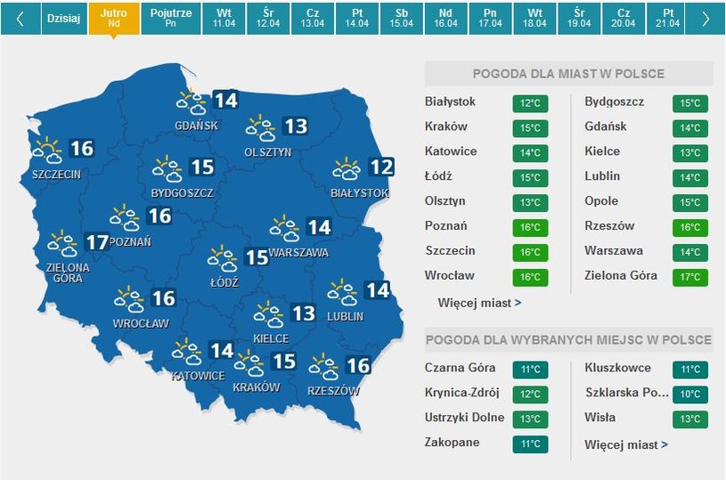 Mapa pogodowa /INTERIA.PL