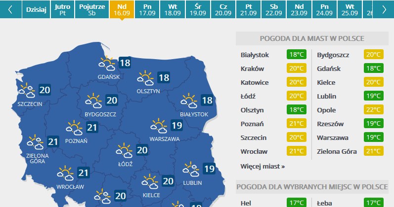 Mapa pogodowa /INTERIA.PL