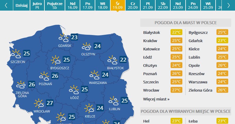 Mapa pogodowa /INTERIA.PL