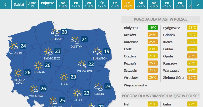 Mapa pogodowa /INTERIA.PL