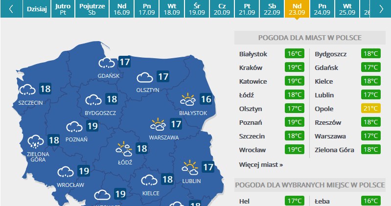 Mapa pogodowa /INTERIA.PL