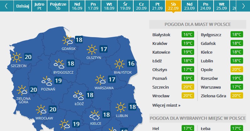 Mapa pogodowa /INTERIA.PL