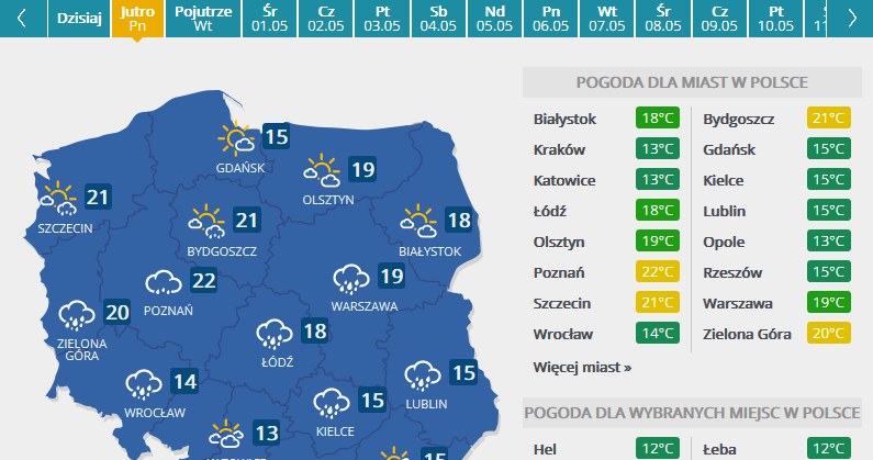 Mapa pogodowa /INTERIA.PL