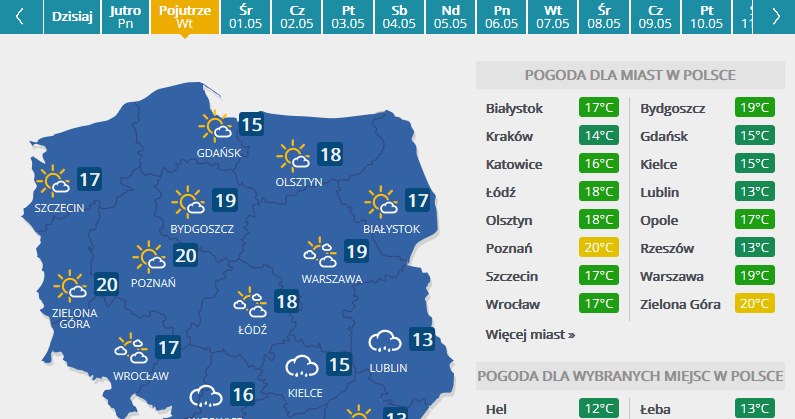 Mapa pogodowa /INTERIA.PL