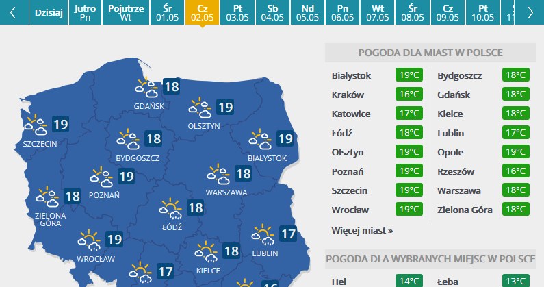 Mapa pogodowa /INTERIA.PL