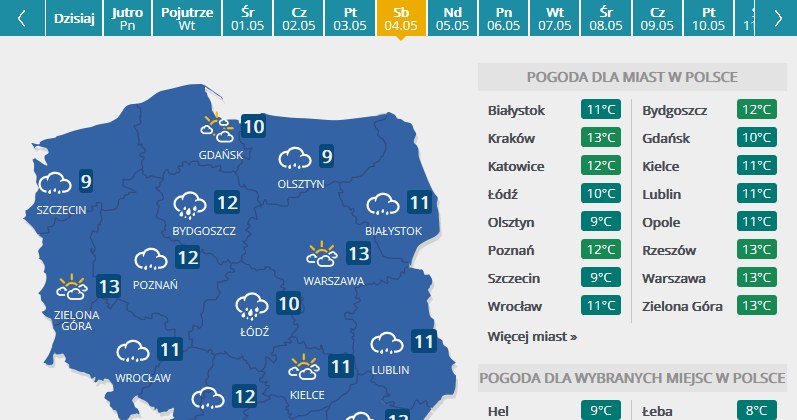 Mapa pogodowa /INTERIA.PL