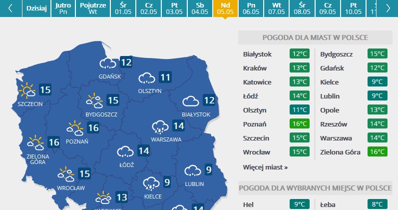 Mapa pogodowa /INTERIA.PL