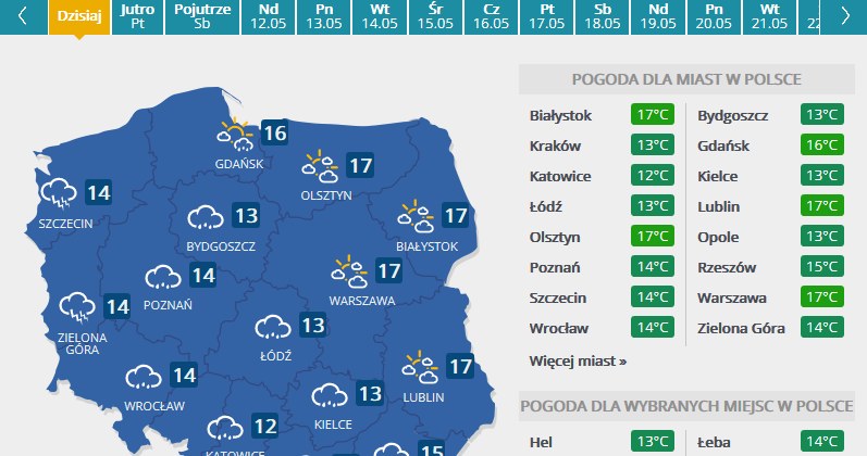 Mapa pogodowa /INTERIA.PL