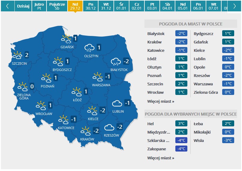 Mapa pogodowa /INTERIA.PL