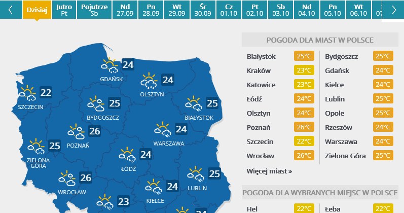 Mapa pogodowa /INTERIA.PL