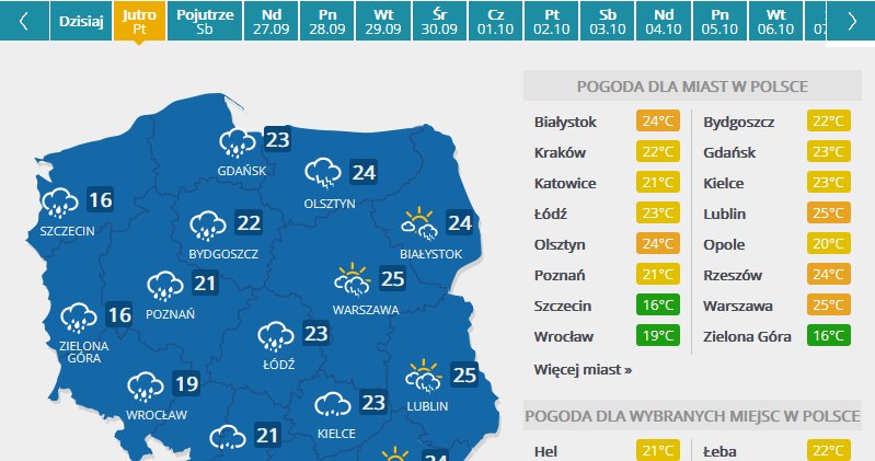 Mapa pogodowa /INTERIA.PL