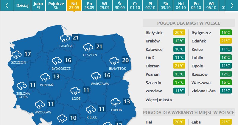 Mapa pogodowa /INTERIA.PL