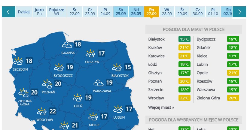 Mapa pogodowa /INTERIA.PL