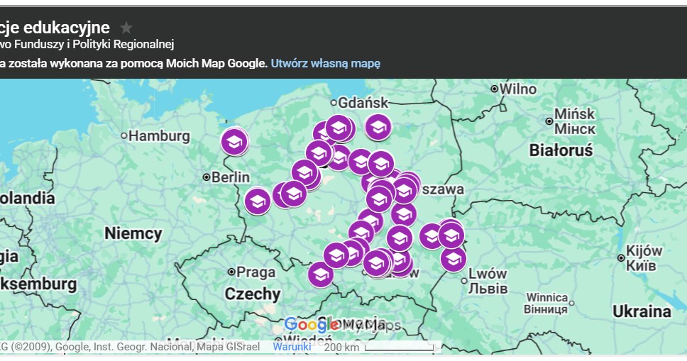 Mapa pokazująca inwestycje sfinansowane dzięki pieniądzom z KPO /kpo.gov.pl /materiał zewnętrzny