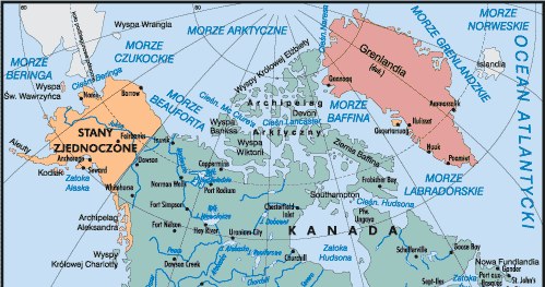 Mapa Polityczna Ameryki Północnej i Środkowej /Encyklopedia Internautica