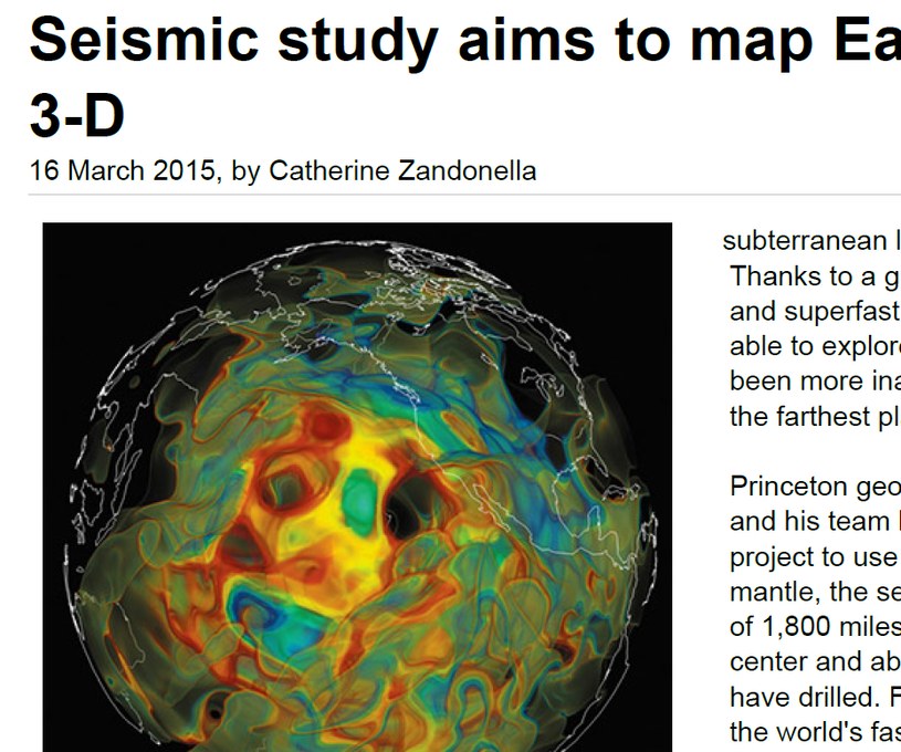 Mapa prędkości rozchodzenia się wstrząsów po trzęsieniach Ziemi /phys.org /