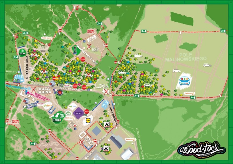 Mapa Przystanku Woodstock 2016 /WOŚP