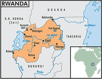 Mapa Rwandy /Encyklopedia Internautica