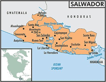 Mapa Salwadoru /Encyklopedia Internautica