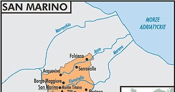 Mapa San Marino /Encyklopedia Internautica