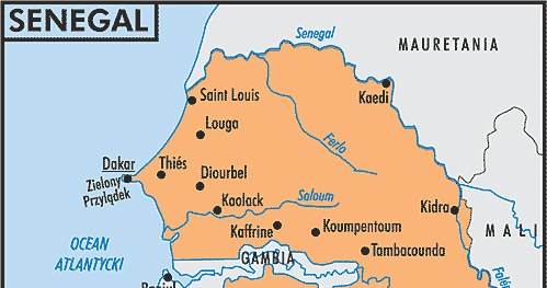 Mapa Senegalu /Encyklopedia Internautica