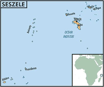 Mapa Seszeli /Encyklopedia Internautica