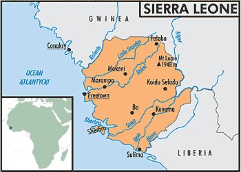 Mapa Sierra Leone /Encyklopedia Internautica