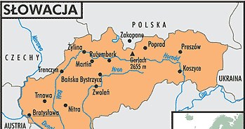 Mapa Słowacji /Encyklopedia Internautica