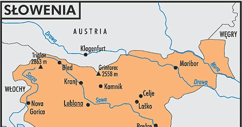 Mapa Słowenii /Encyklopedia Internautica