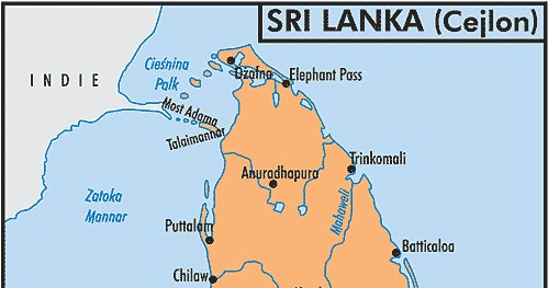 Mapa Sri Lanki /Encyklopedia Internautica