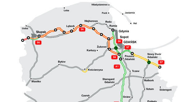 Mapa Stanu Budowy Dróg - pomorskie /Informacja prasowa