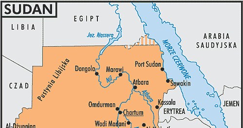 Mapa Sudanu /Encyklopedia Internautica