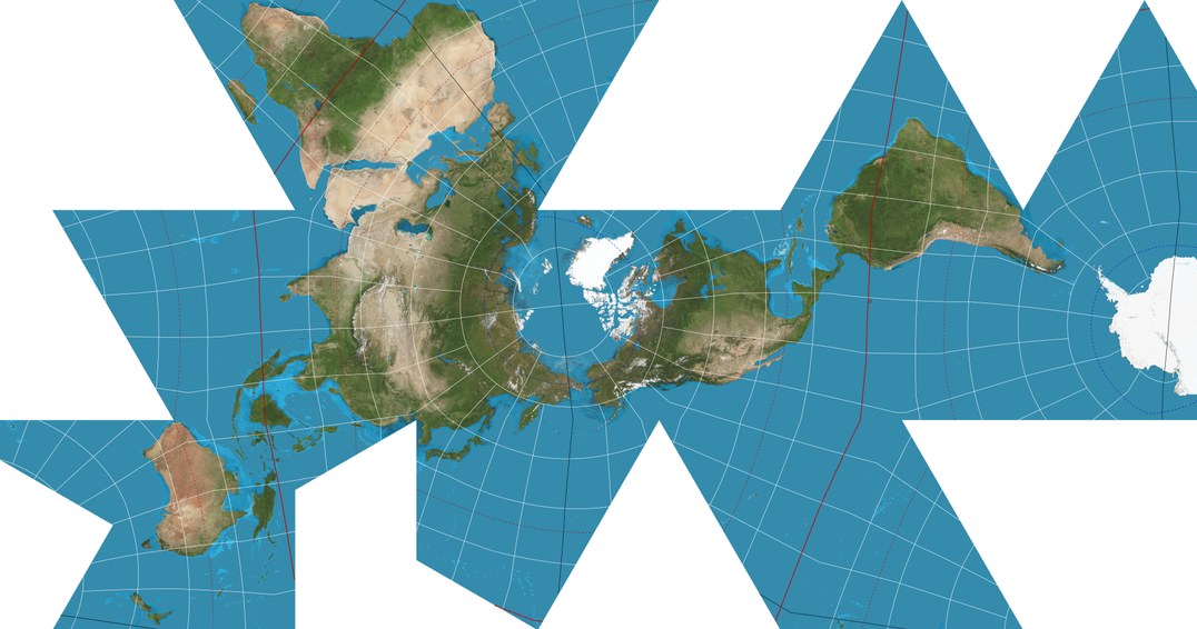 Mapa świata w odwzorowaniu Fullera /ustin Kunimune /Wikimedia