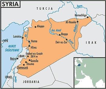 Mapa Syrii /Encyklopedia Internautica