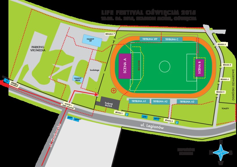Mapa terenu LFO 2015 /Oficjalna strona festiwalu