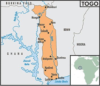 Mapa Togo /Encyklopedia Internautica
