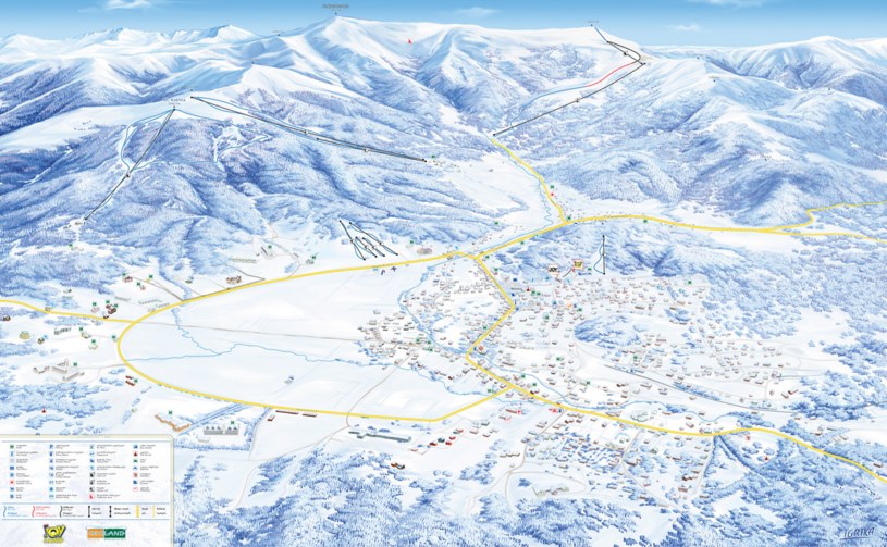 Mapa tras narciarskich w Bakuriani /bakuriani.ge /