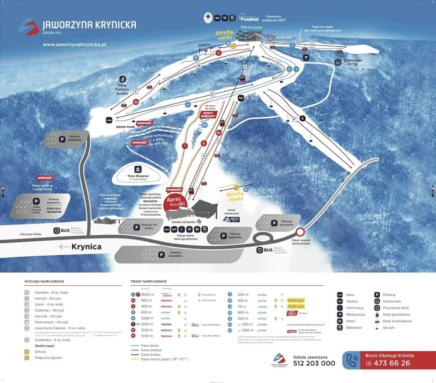 Mapa tras w ośrodku Jaworzyna Krynicka /Foto: PKL/Mat. prasowy /