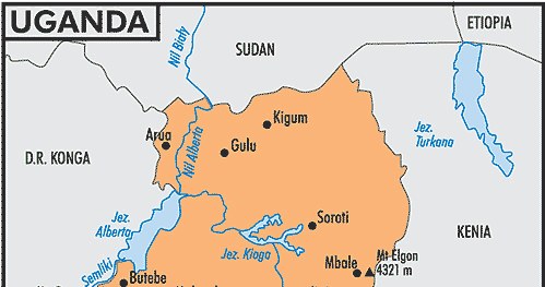 Mapa Ugandy /Encyklopedia Internautica