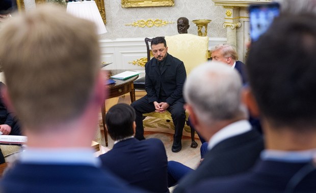 Mapa Ukrainy w Białym Domu. Zełenski: To pozostanie między mną a Putinem