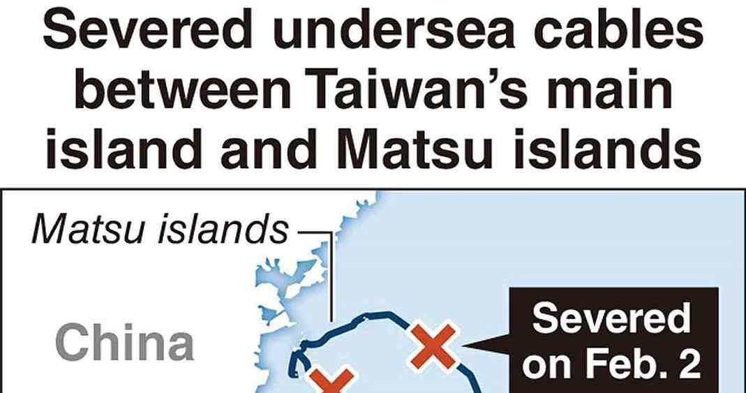 Mapa uszkodzonych podmorskich kabli /@The_Japan_News /Twitter