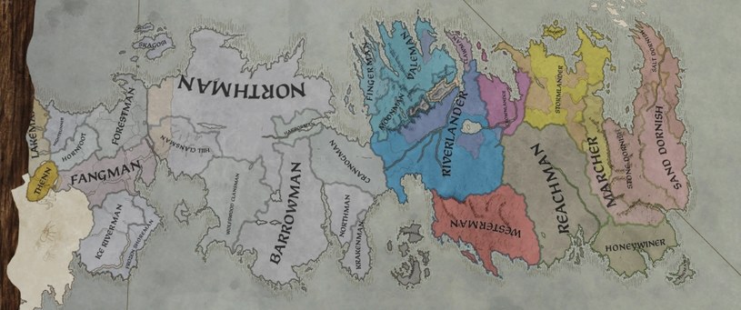 Mapa Westeros w Crusader Kings III /materiały prasowe