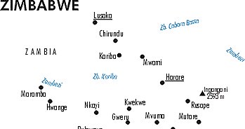 Mapa Zimbabwe /Encyklopedia Internautica