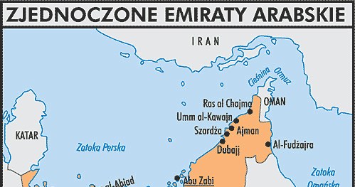 Mapa Zjednoczonych Emiratów Arabskich /Encyklopedia Internautica