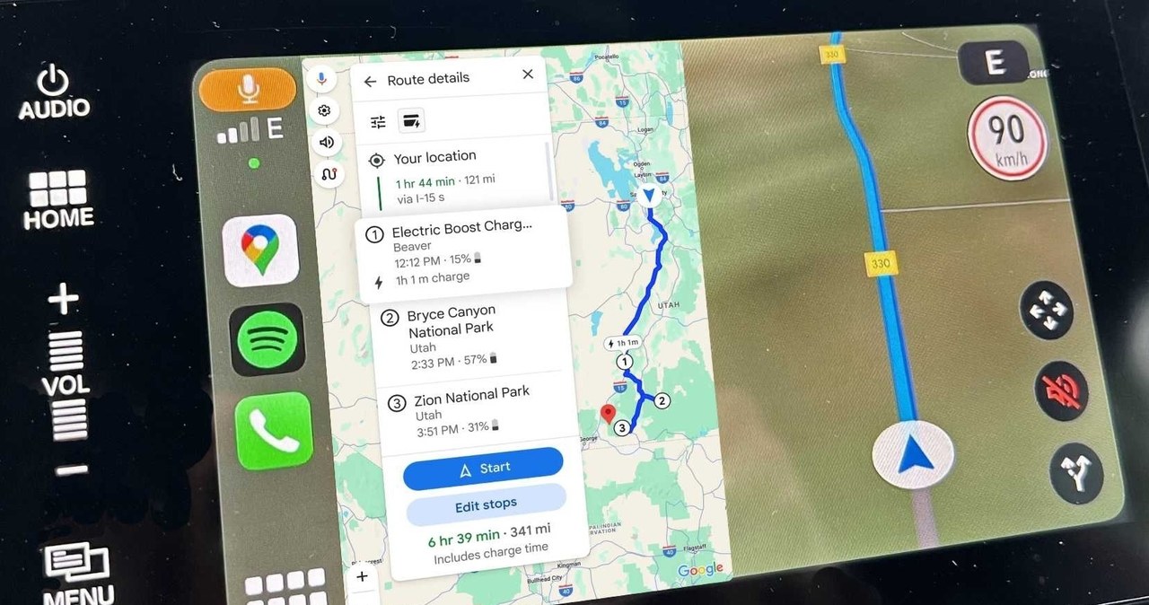 Mapy Google w Android Auto otrzymują ważne zmiany. Skorzystają z nich właściciele elektryków. Ale tylko jednej marki. /Adam Majcherek /INTERIA.PL
